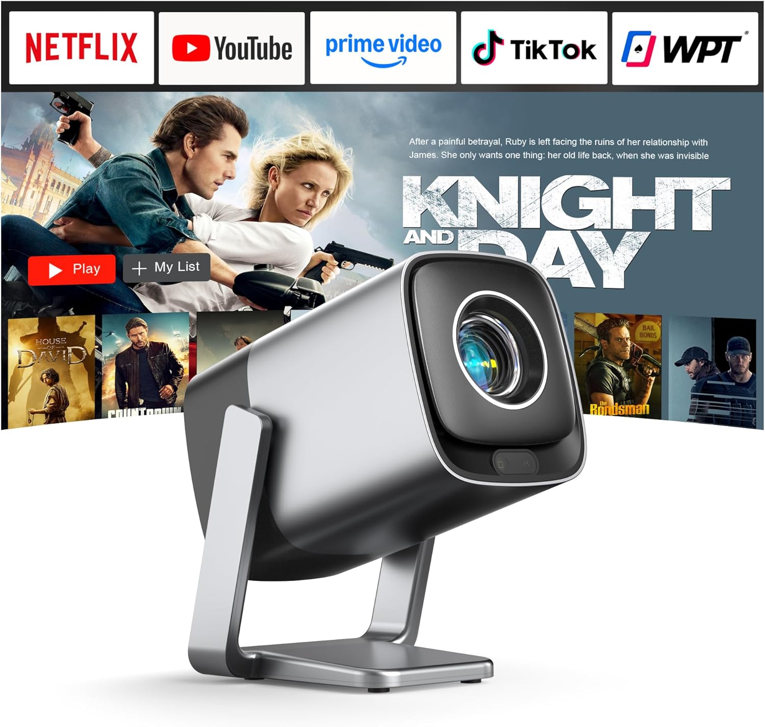 Detalle de XuanPad Smart Mini Beamer 4K: kompakt, hell und Netflix-kompatibel