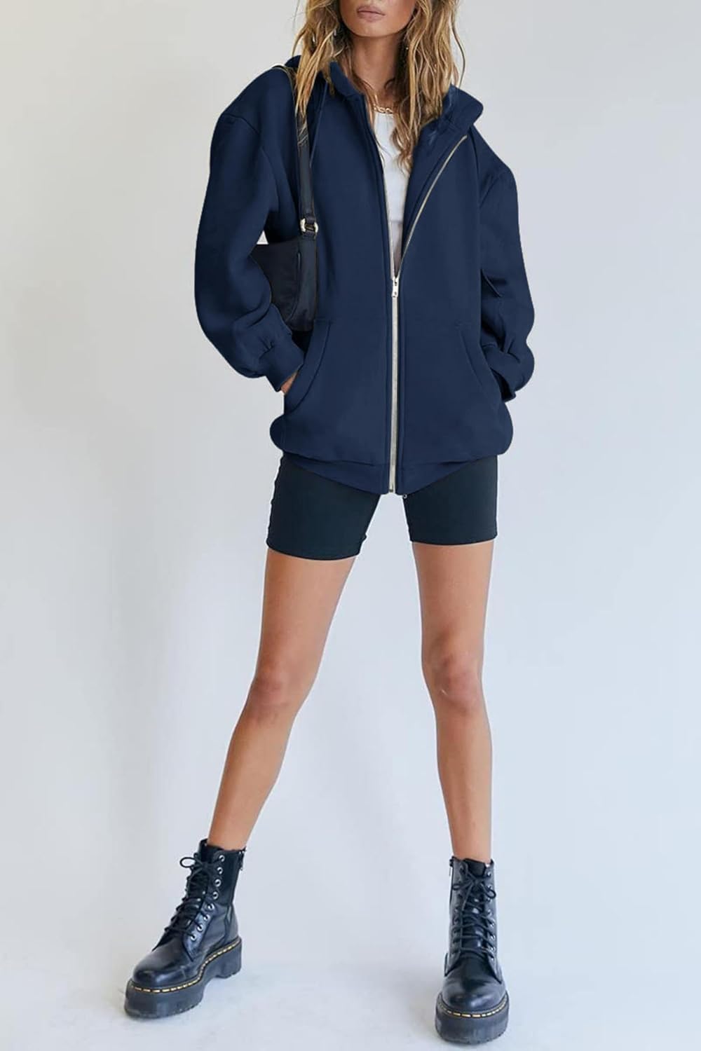 Thumbnail 3 de Timuspo Hoodie Damen Sweatjacke 2026 – Kapuzenjacke mit Vollreißverschluss, Oversize, Herbst/Winter
