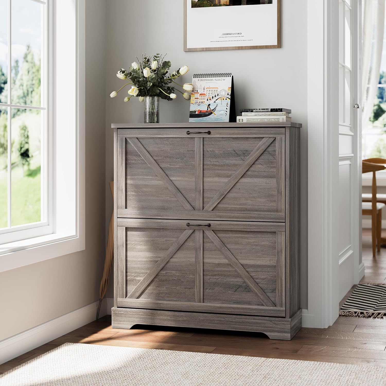 Detalle de FENDEE shoe storage cabinet, 24–30-pair capacity