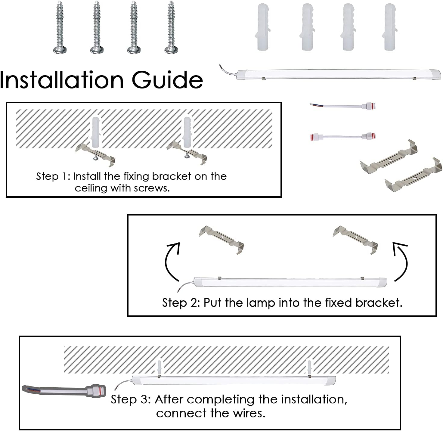 Detalle de Gimisgu 4x Néon LED 150 cm 48 W, tube connectable IP65 4000K blanc neutre