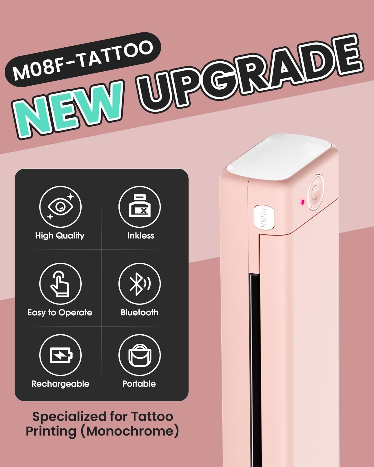 Detalle 2 de Phomemo M08F Tattoo-Transferdrucker Bluetooth A4