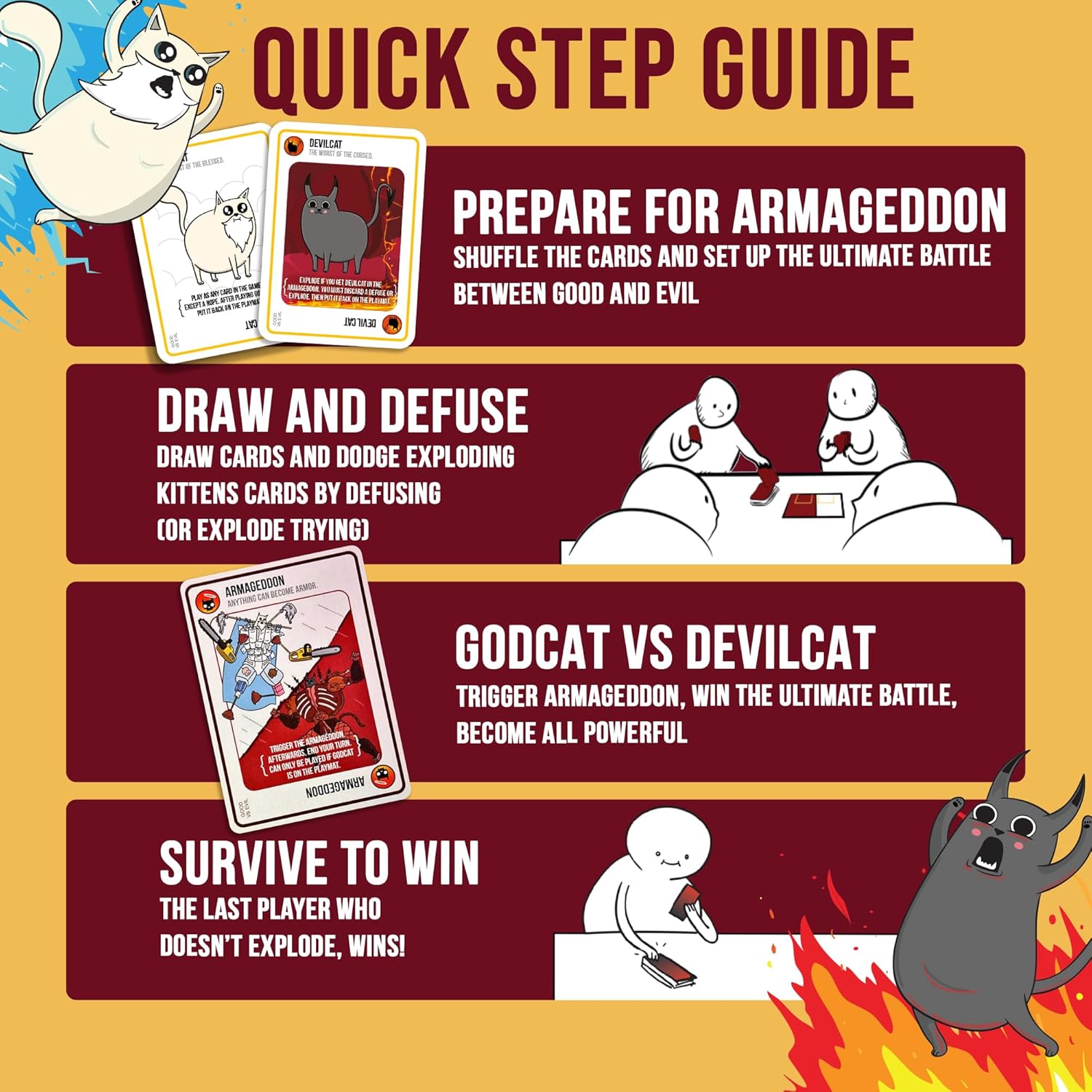 Detalle de Exploding Kittens - Good vs Evil: A High-Stakes Card Battle for 2–5 Players