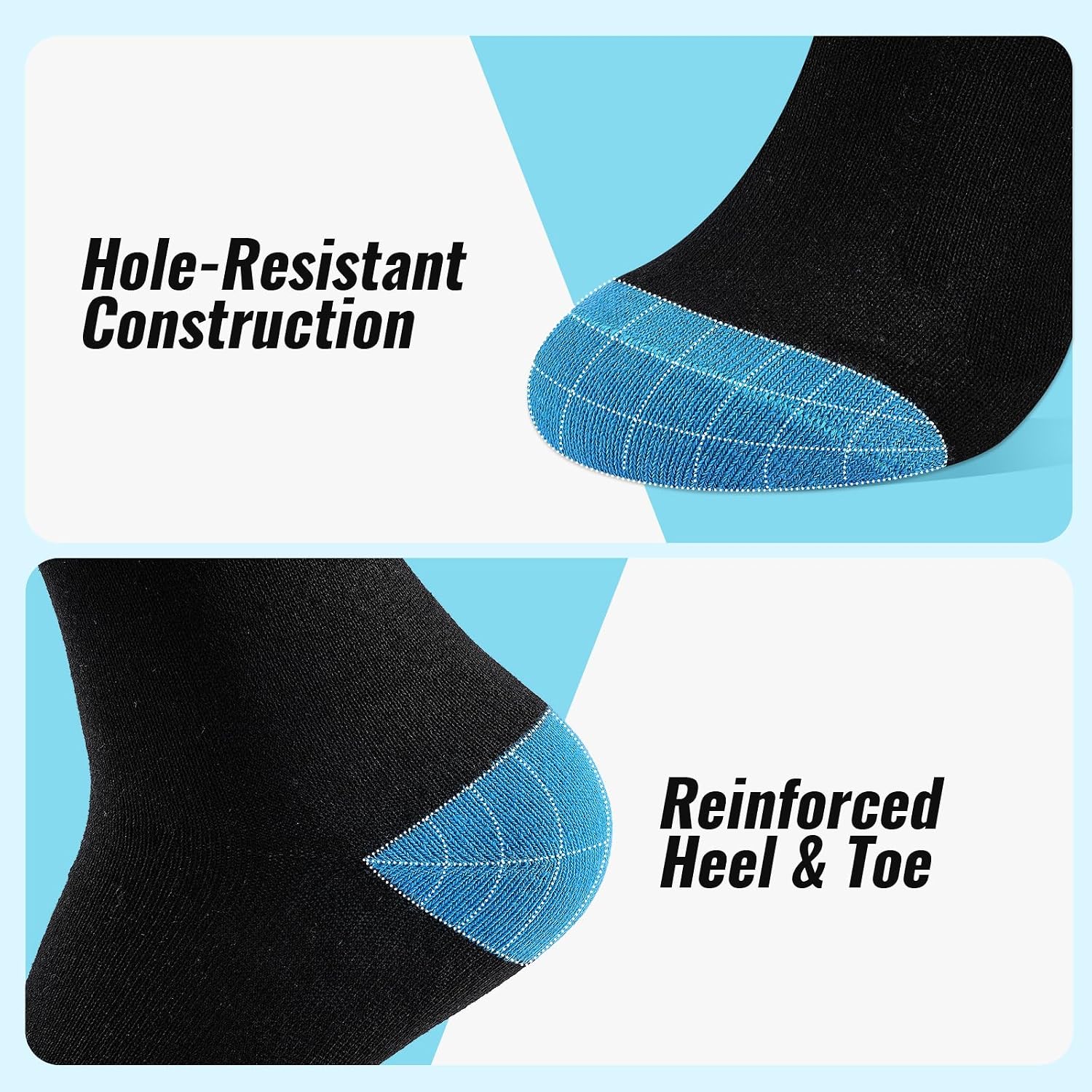 Detalle de Cirorld mens black socks 10 pairs breathable
