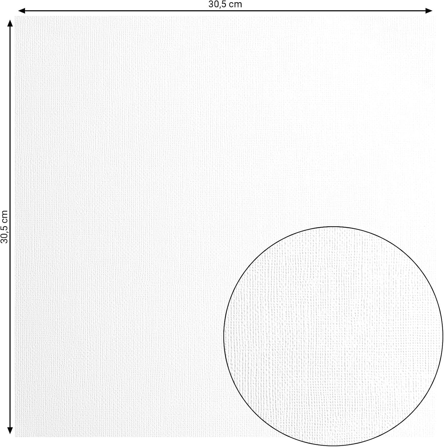 Thumbnail 1 de Cartoncino Florence Testurizzata — 20 fogli, 30,5 x 30,5 cm, Bianco, 216 gsm