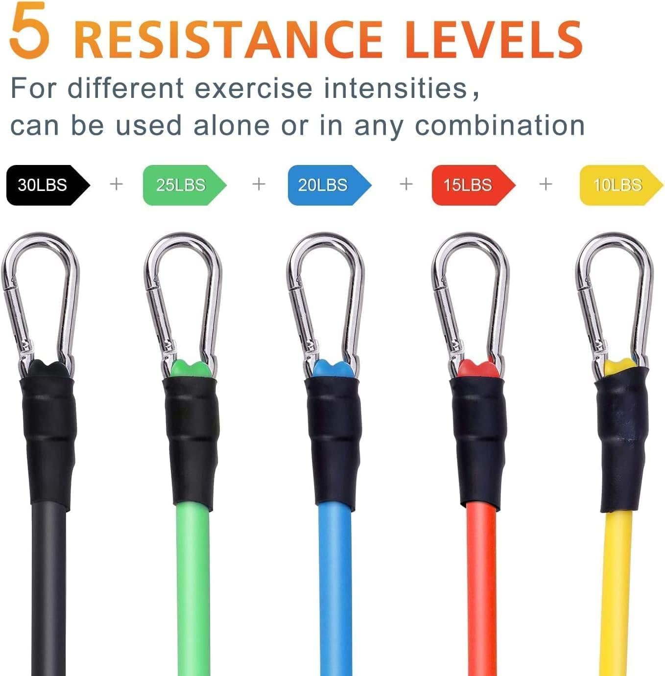 Thumbnail 1 de Resistance Bands Set 5pcs for Strength Training 🏋