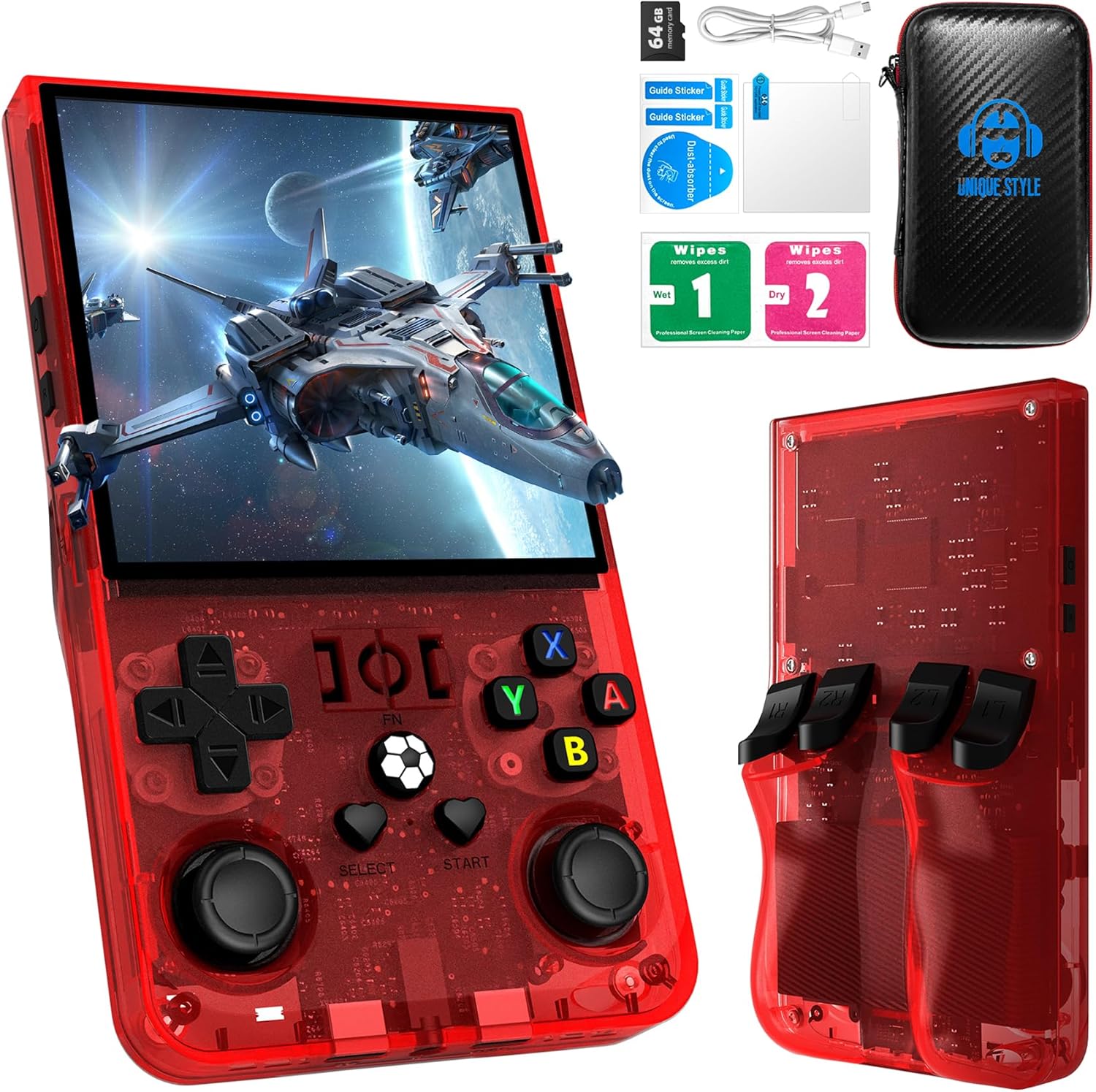 R36MAX Retro Handheld Game Console – 64GB, 4.0" IPS, Open Source Linux