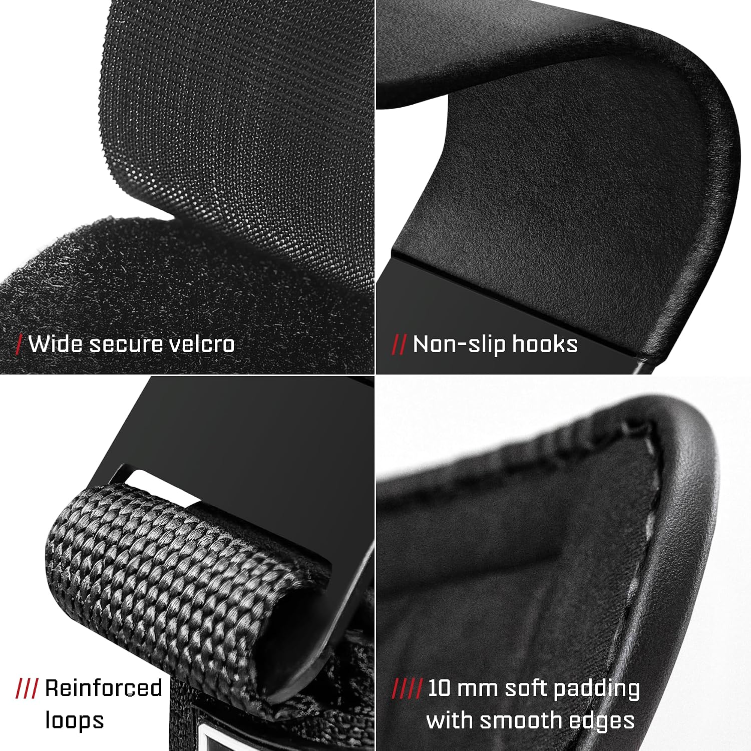 Detalle 2 de Weightlifting Hooks with 9.5 mm Neoprene Padding