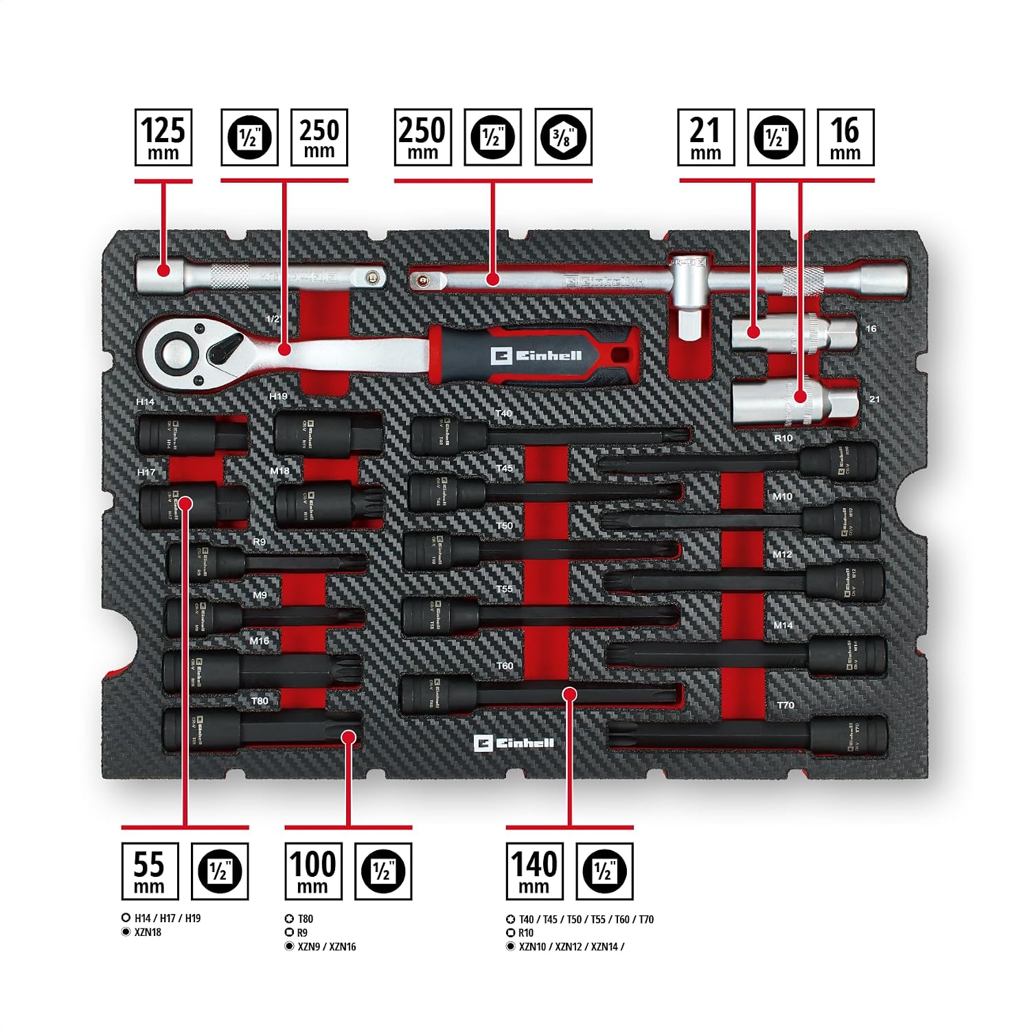 Thumbnail 2 de Original Einhell E-Case coffret à outils 121 pièces automobile