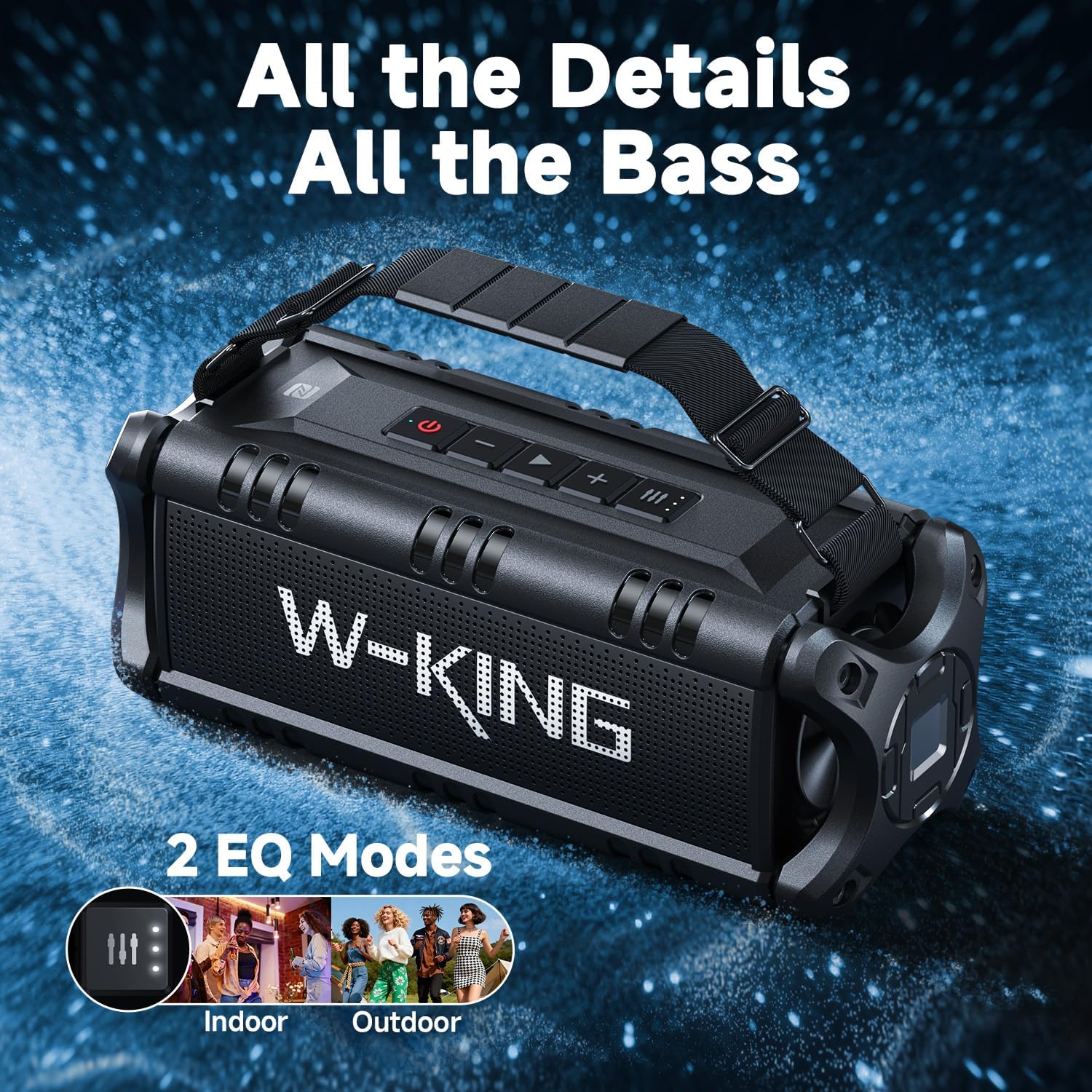 Thumbnail 5 de W-KING Bluetooth Speaker (90W Max) — IPX6 Portable Outdoor Speaker with 50W Deep Bass, 40H Playback