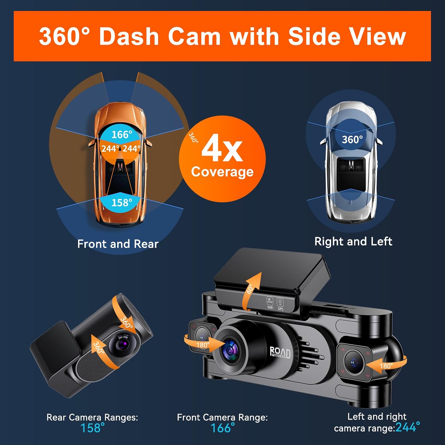 Detalle de 4K 360° DashCam 4-Channel with 128GB