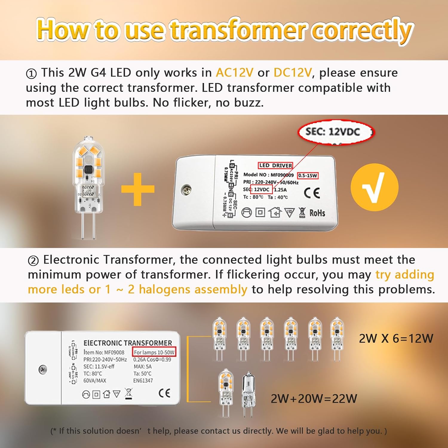 Thumbnail 5 de Cxyemt 2W G4 LED Bulbs 3000K (Pack of 6) – Energy-Saving 12V Capsule Lights