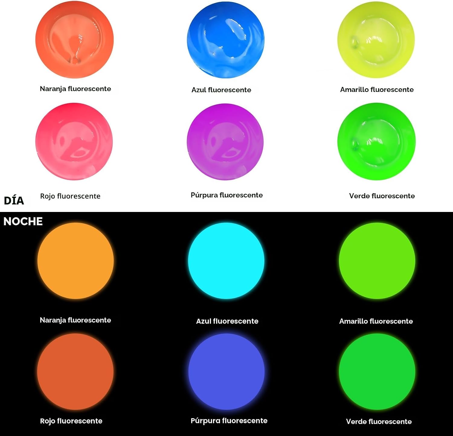 Thumbnail 2 de Artecho pinturas acrílicas fluorescentes 6×59 ml