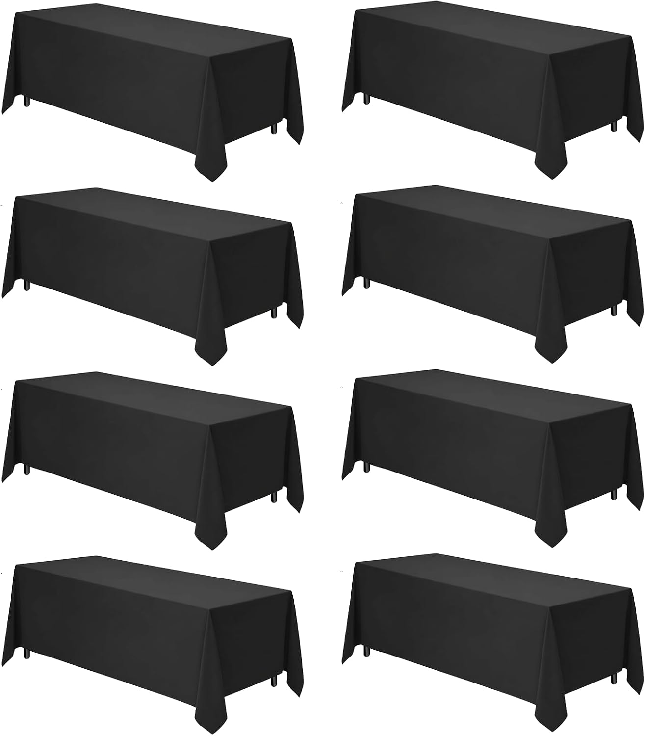 Detalle de 8 Packs Black Tablecloths 90x156