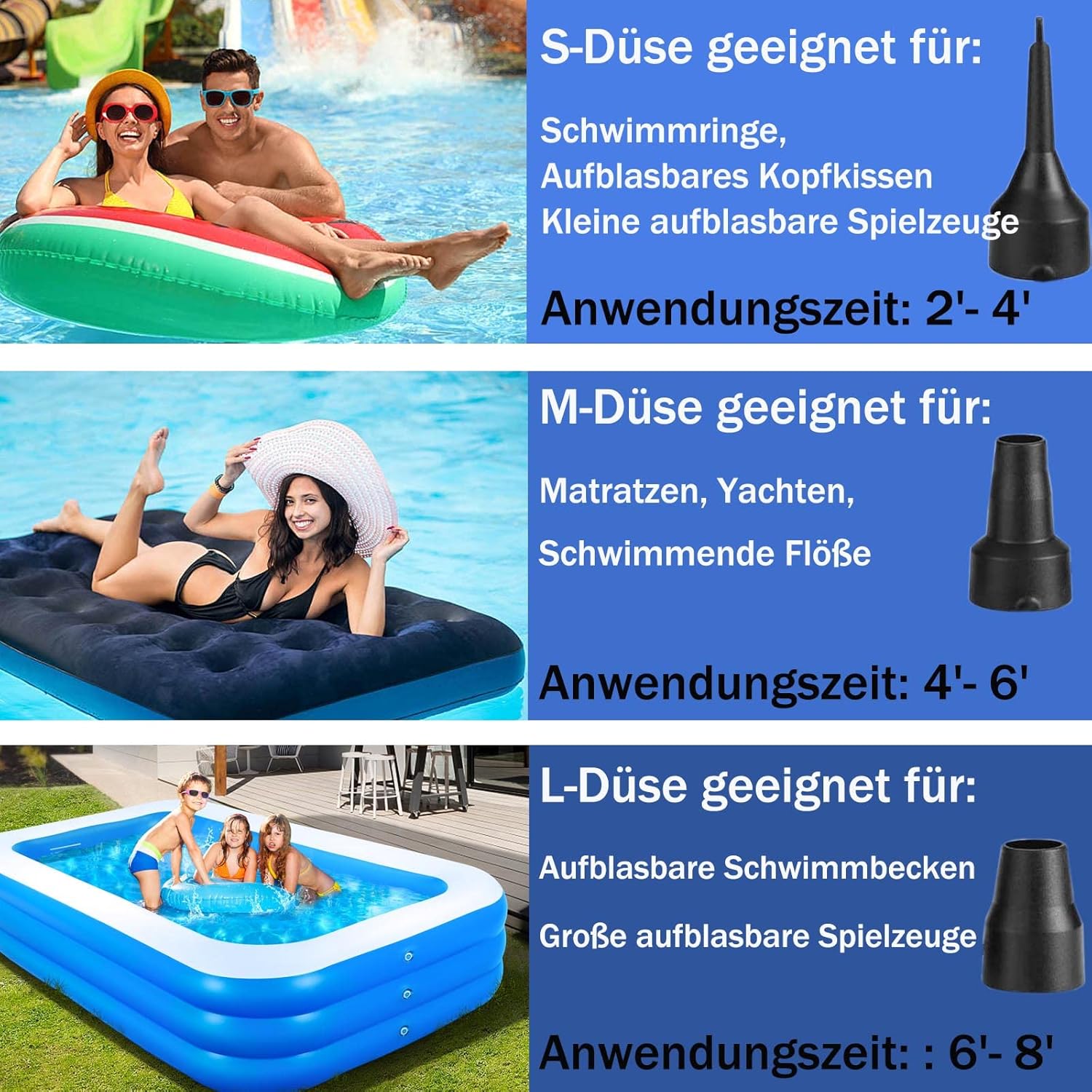 Thumbnail 4 de Elektrische Luftpumpe Luftmatratze 2-in-1 Pumpe