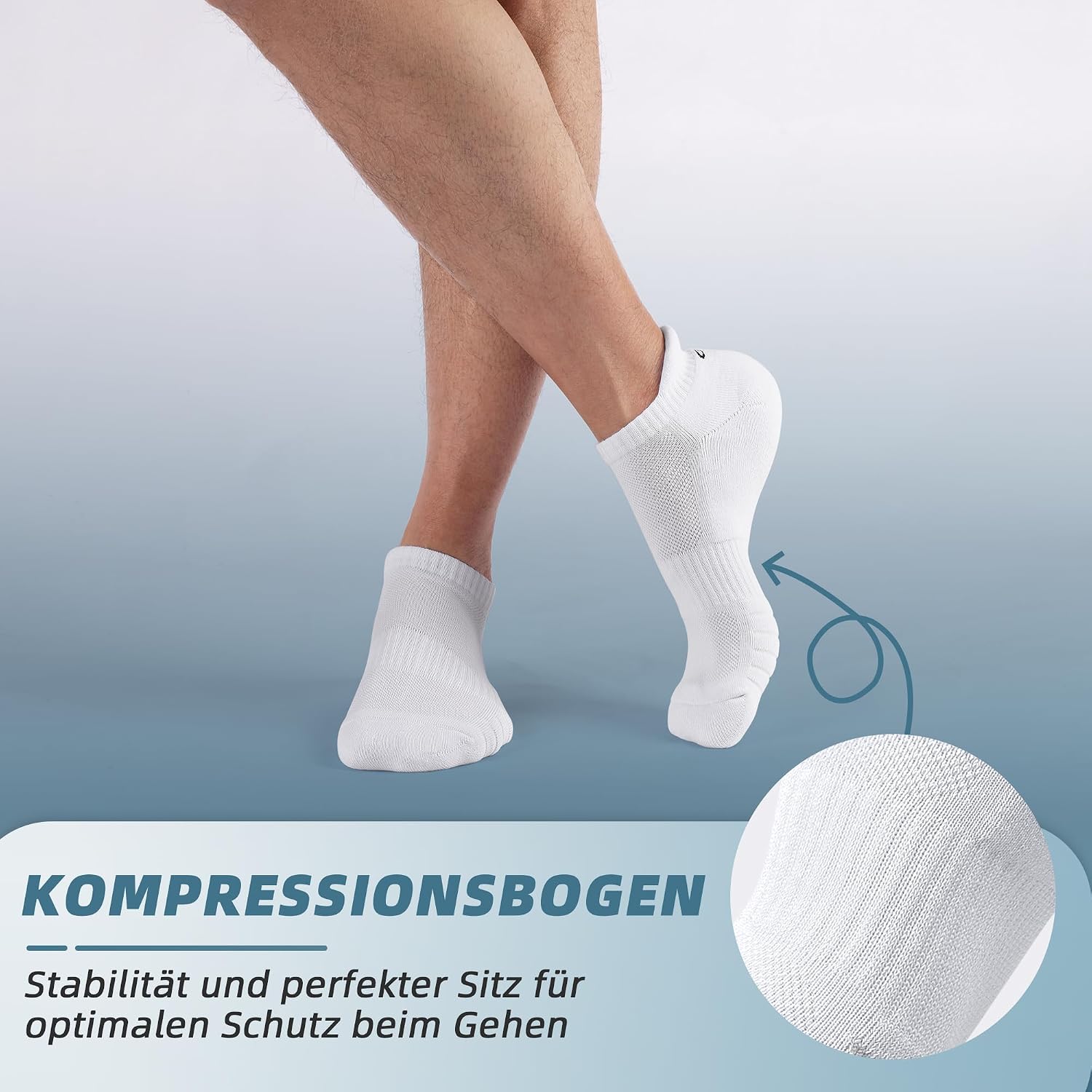 Thumbnail 2 de anqier Sneaker Socken 6 Paar Baumwolle