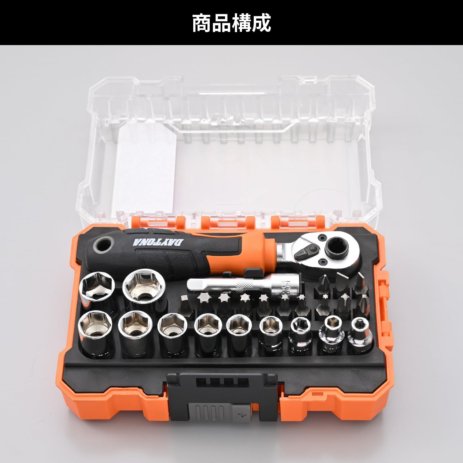 Detalle de デイトナ 61370 ミニツールセット バイク用 1/4インチ・26ピース