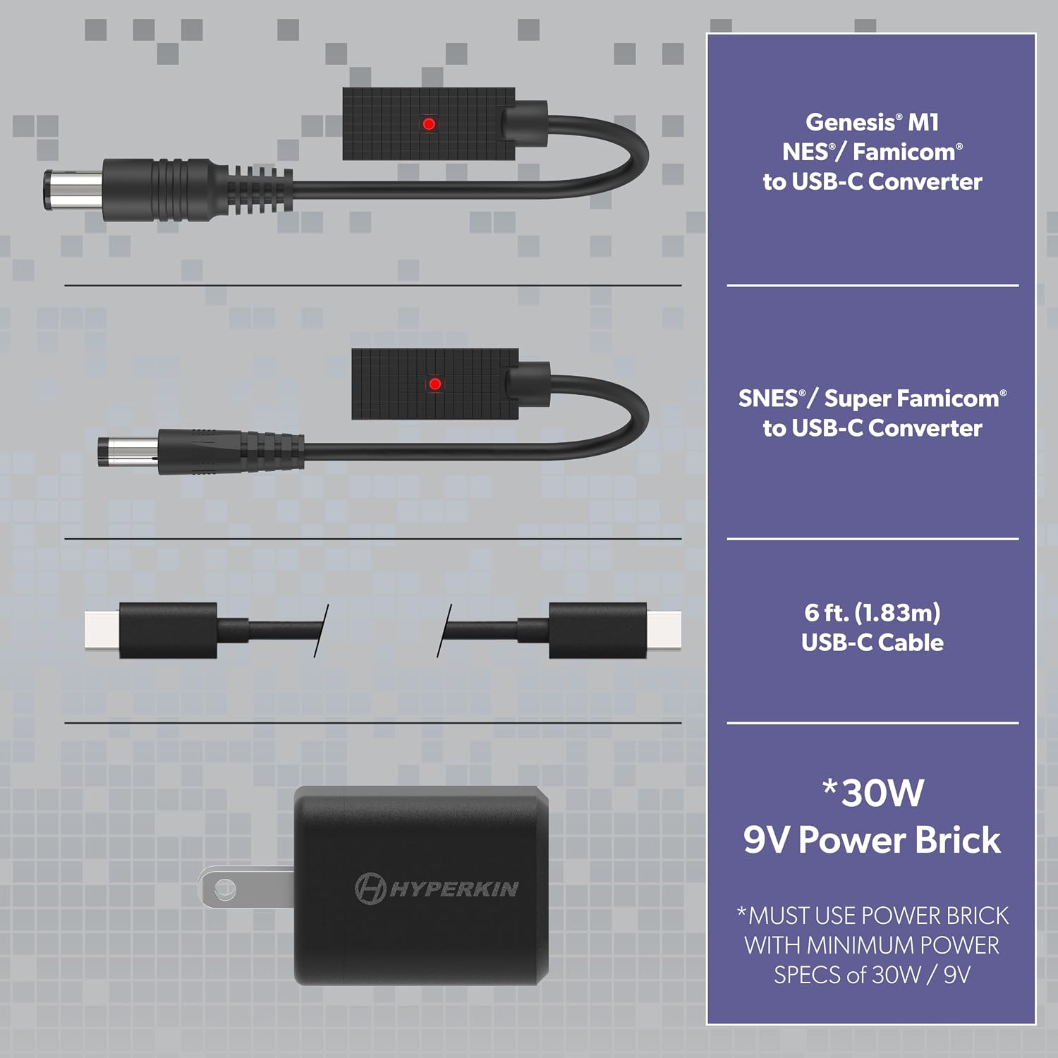 Thumbnail 6 de Hyperkin ShockLine M07746 Power Adapter Bundle for NES, SNES & Genesis