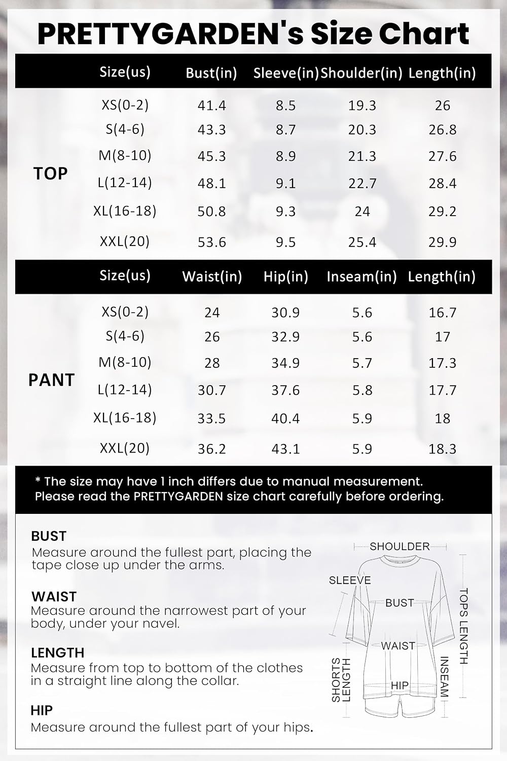 Thumbnail 5 de PRETTYGARDEN Women’s Two-Piece Lounge Set with Oversized Tee and Pocketed Biker Shorts