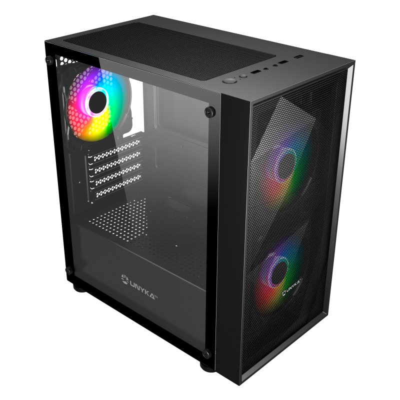 Thumbnail 3 de UNYKAch Mir B200: Caja PC Micro ATX/Mini ITX con cristal templado y ARGB