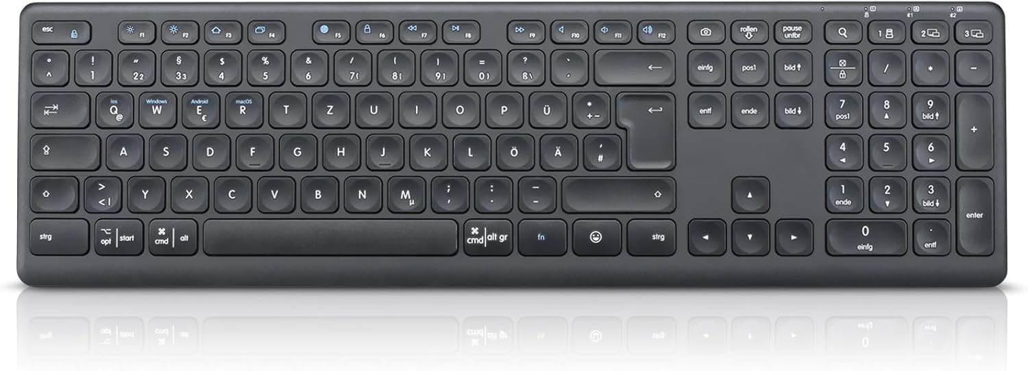 Thumbnail 1 de CITLLA K9300 kabellose Bluetooth-Tastatur mit leisem Scherenmechanismus & Nummernblock (Multi-Device)