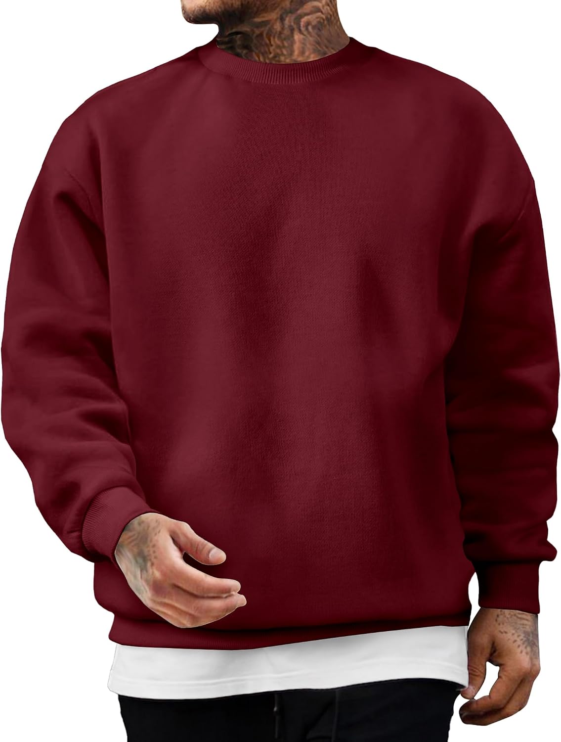 Detalle de JMIERR Sweatshirt Herren Rundhals Hoodie