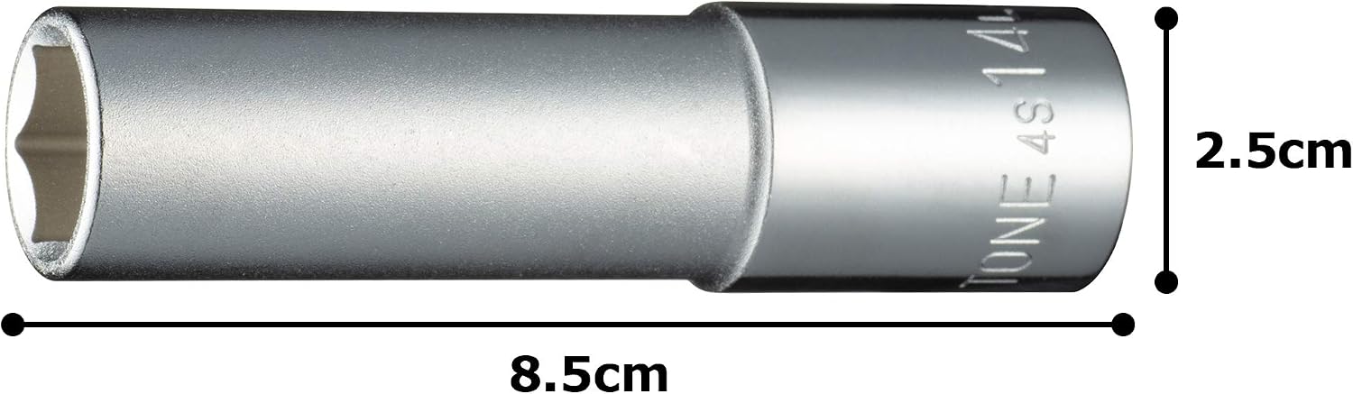 Detalle 1 de トネ(TONE) 4S-14L ディープソケット 6角・差込角12.7mm・二面幅14mm