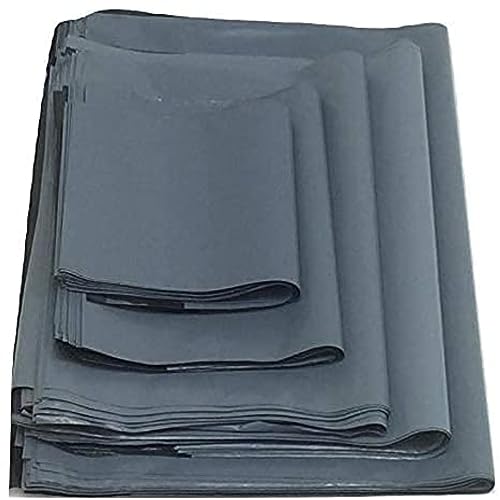 Detalle de MSDS-SOLUTIONZ 125 Grey Plastic Mailing Bags, 5 Assorted Sizes