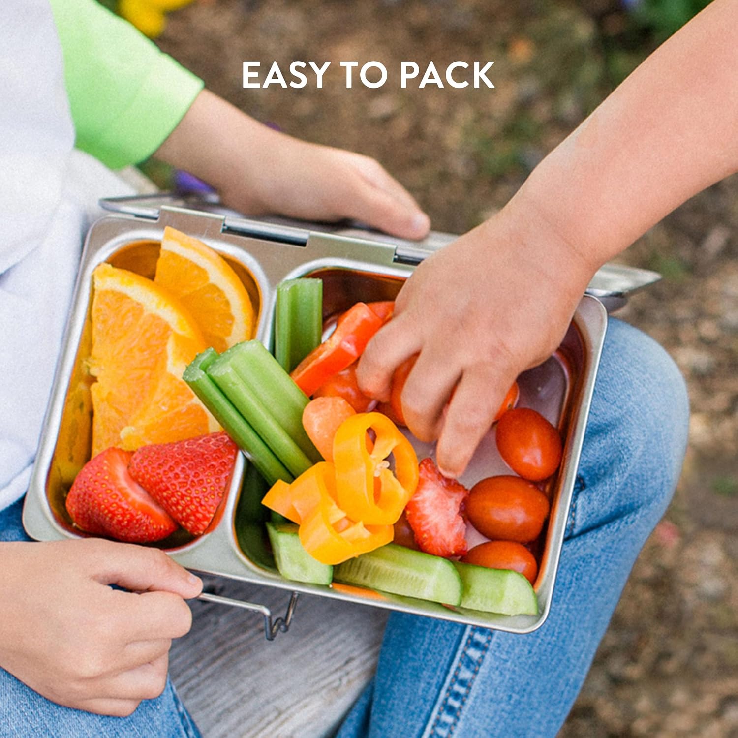 Thumbnail 4 de PlanetBox Recycled Shuttle Replacement Lunch Box (Stainless Steel, Brushed) for Kids and Adults