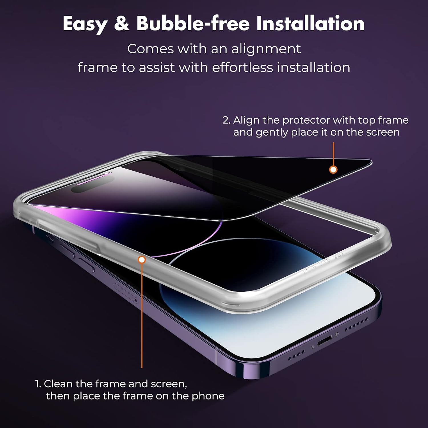 Detalle 1 de UNBREAKcable Protector Privacidad para iPhone 14 Pro Max 6,7