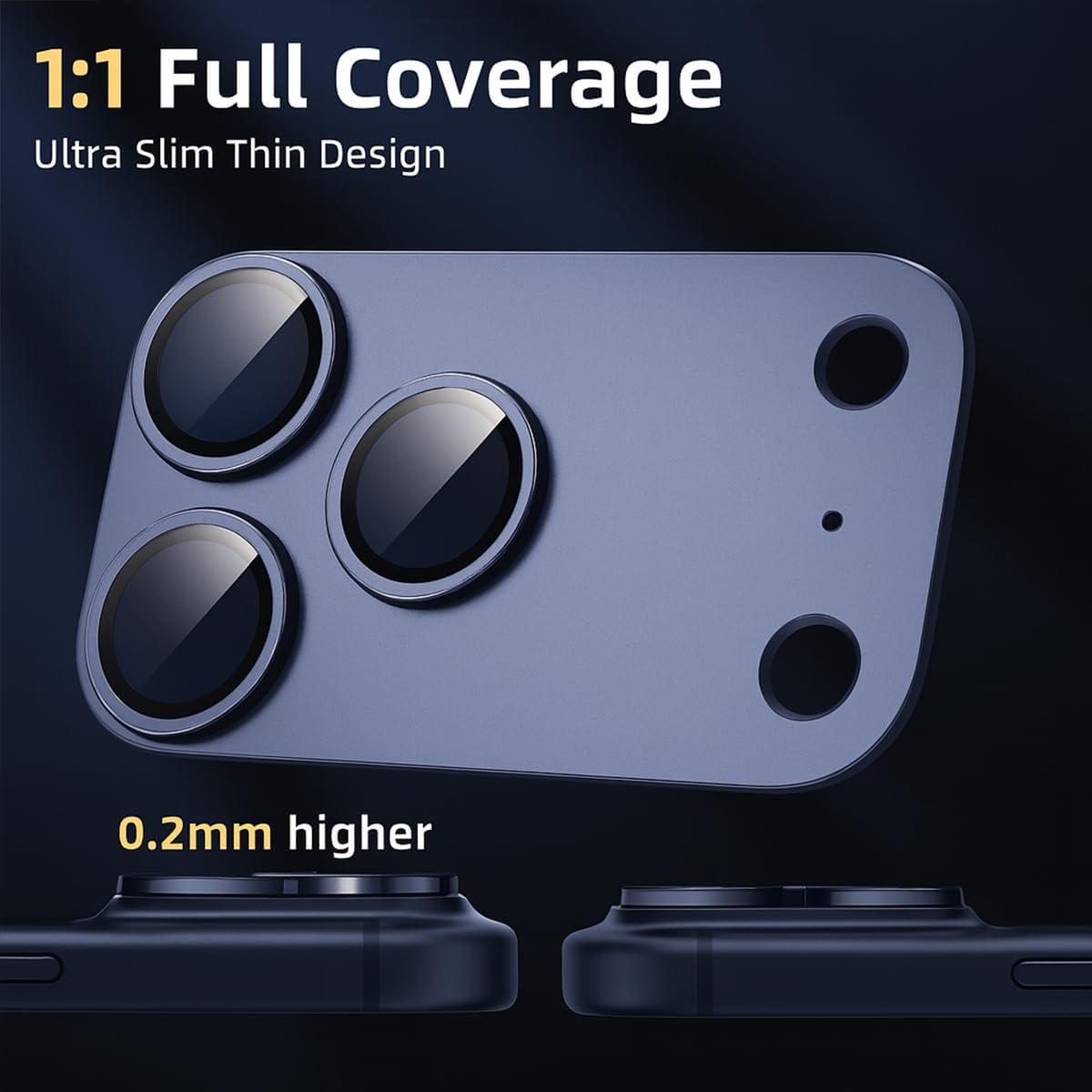 Thumbnail 4 de Jurqqer Camera Lens Protector for iPhone 17 Pro Max 9H