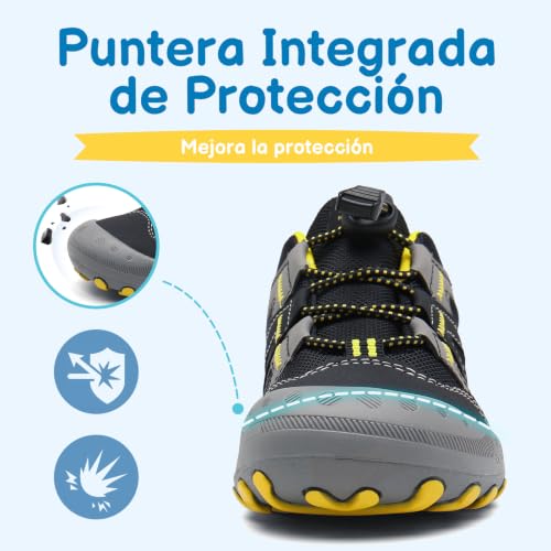 Thumbnail 2 de Mishansha Zapatillas Deportivas para Niños y Niñas – Negrooscuro, Talla 34