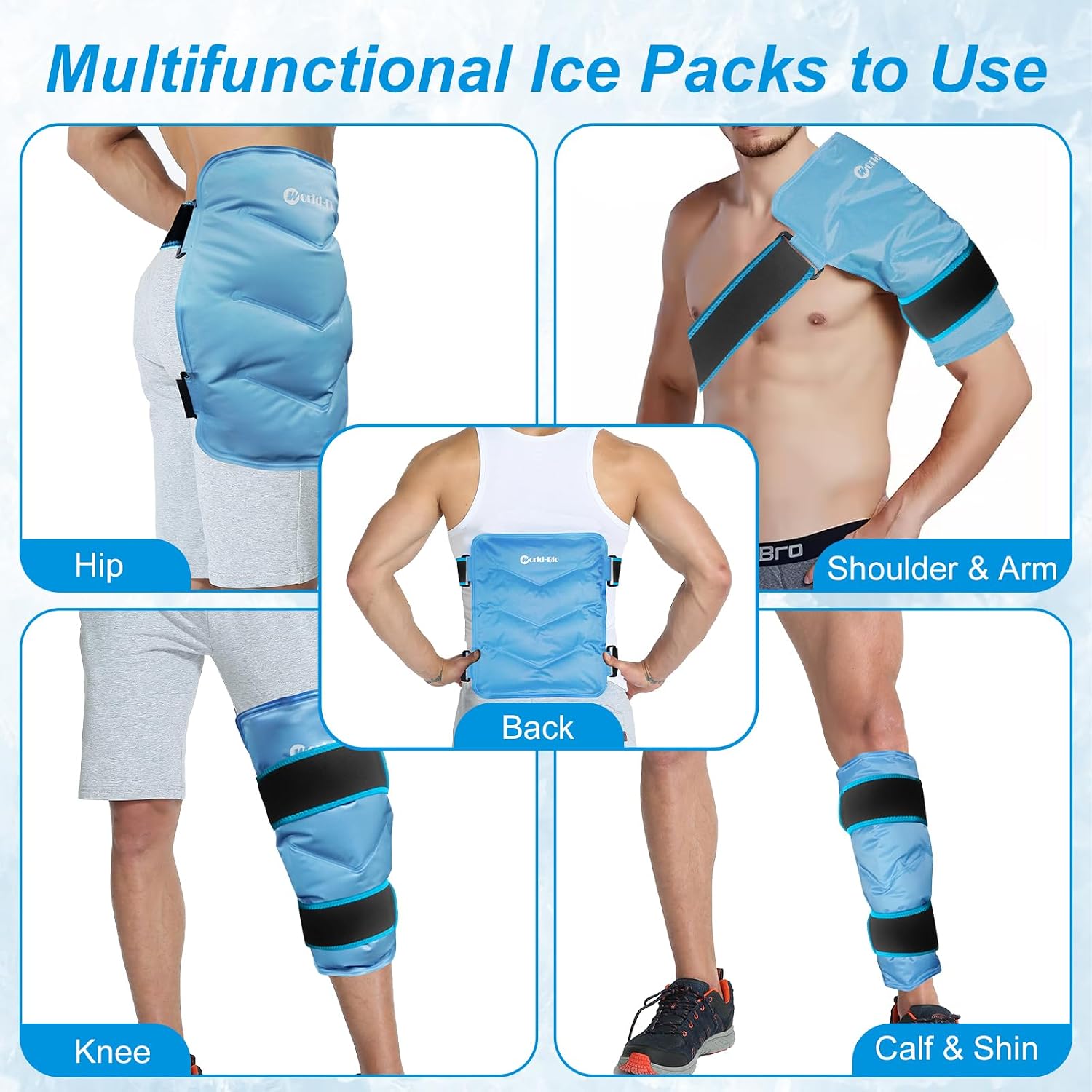 Detalle de World-Bio Hip Ice Pack Wrap for Post-Surgery and Hip Injuries, Reusable Hot/Cold