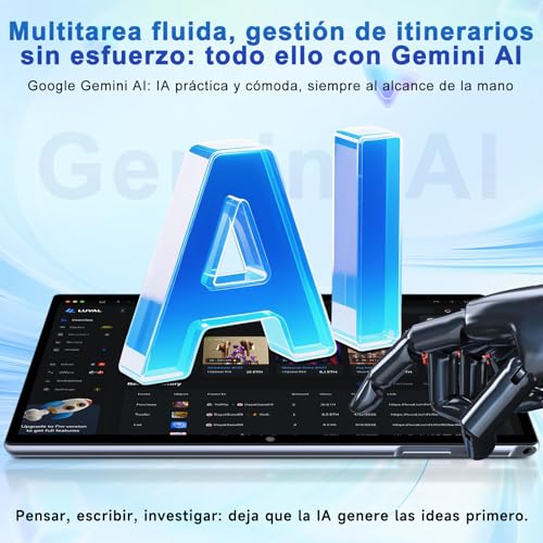 Detalle de BIEGEDY B25 Tablet Android 15 con Gemini AI – 10'', 30 GB RAM, 128 GB ROM, 5G WiFi 6, Keyboard y Ratón