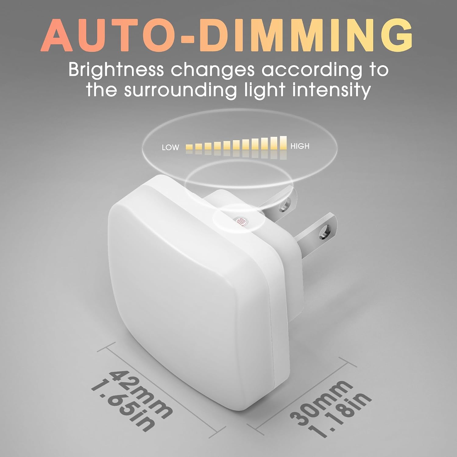 Detalle 2 de Briignite IP104 LED Plug-In Night Lights, 4-Pack, 3000K Warm White