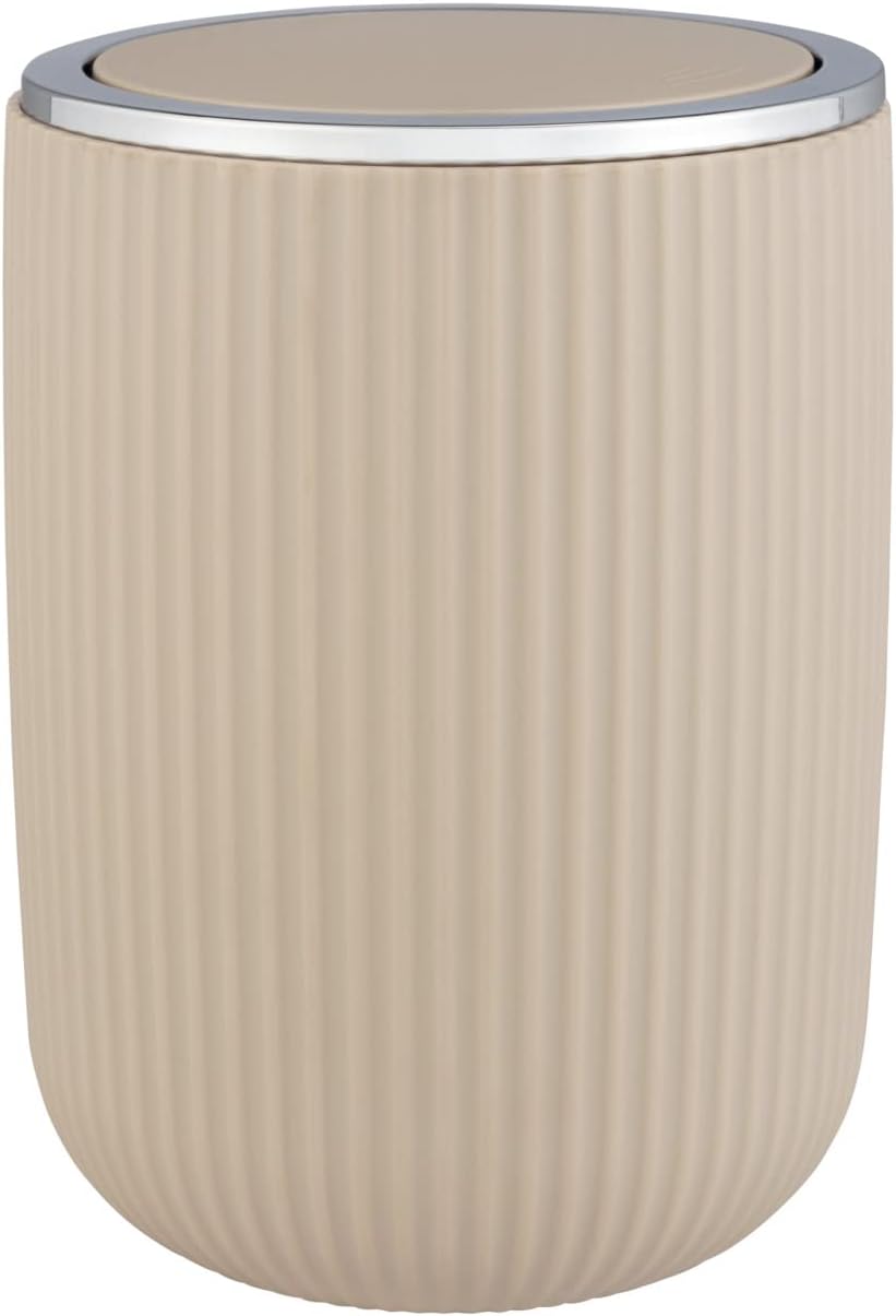 Detalle de WENKO Poubelle Agropoli beige 2 litres — plastique sans BPA, couvercle basculant