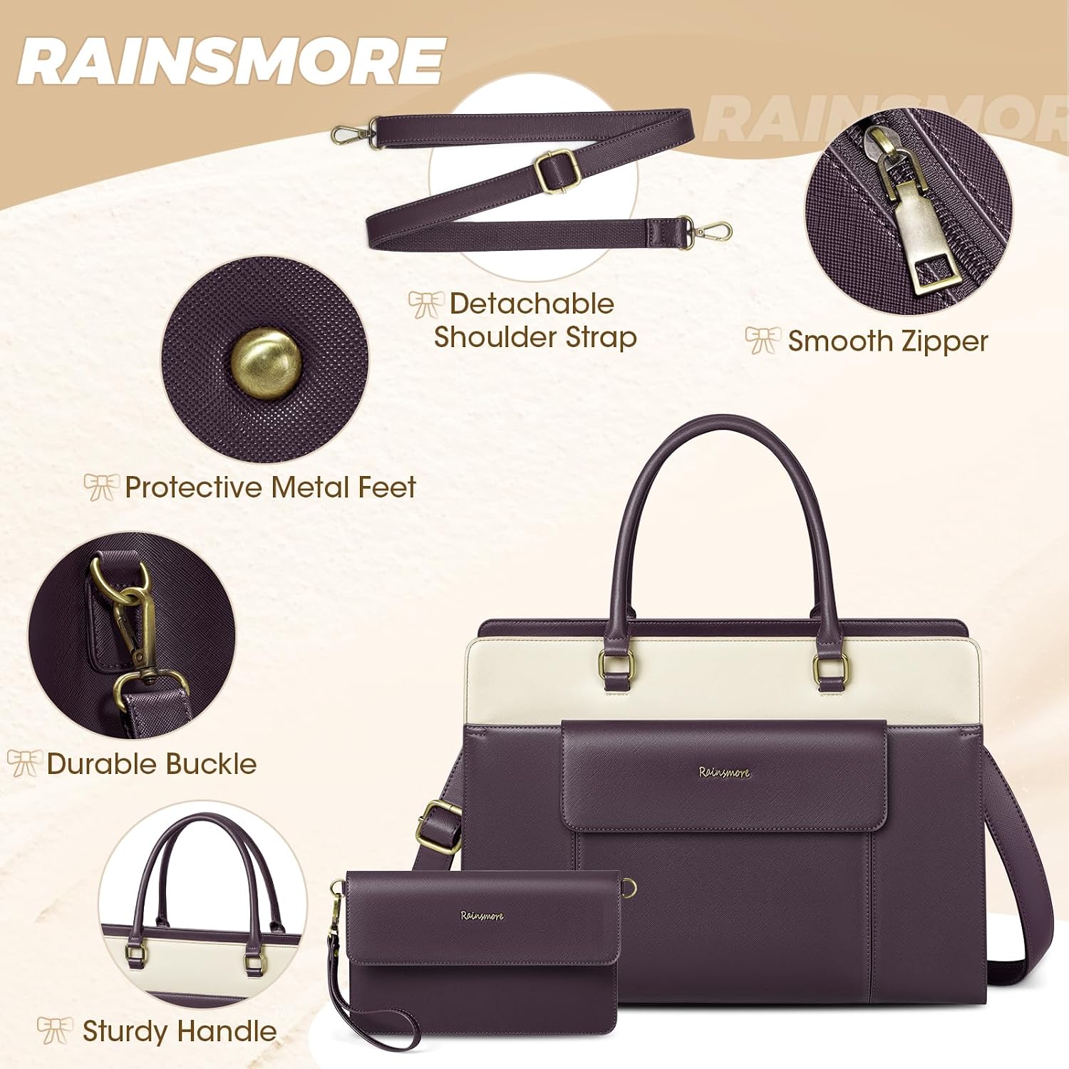 Thumbnail 6 de RAINSMORE Bolso Mujer Universidad 15,6