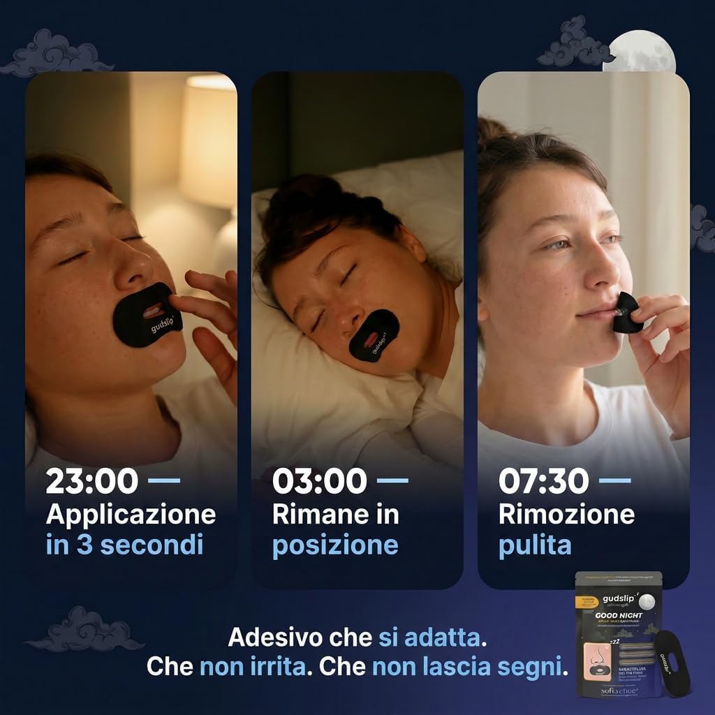 Thumbnail 6 de GudSlip® Mouth Tape – Cerotti Bocca per Dormire: respira meglio e dormi profondamente