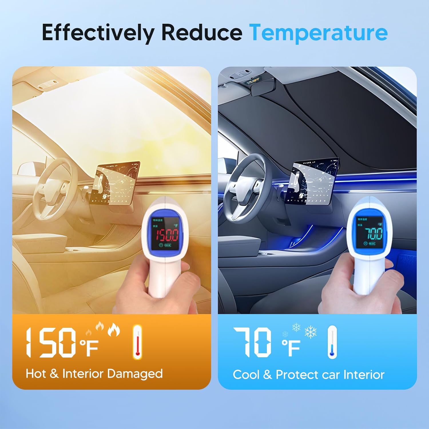 Detalle de KUST Windshield Sun Shade for Honda CR-V (2023-2026) — Custom Fit, UV Block & Heat Reduction