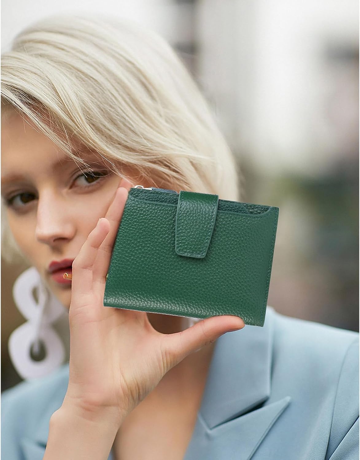 Thumbnail 5 de SENDEFN RFID leather compact wallet 5.12 in