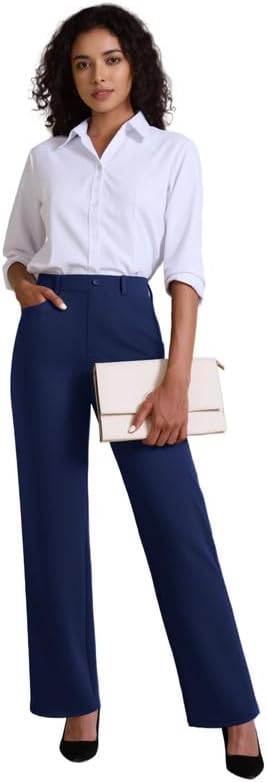 Detalle de JEKAOYI Women's Dress Pants in a Poly-Spandex Blend