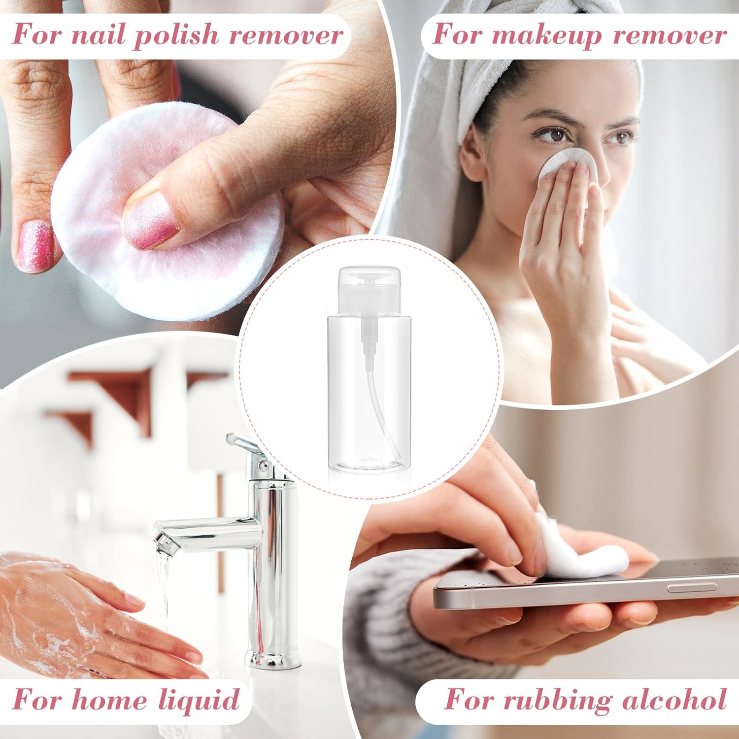 Thumbnail 5 de 300ml Acetone Pump Dispenser Bottle for Nails đź’…