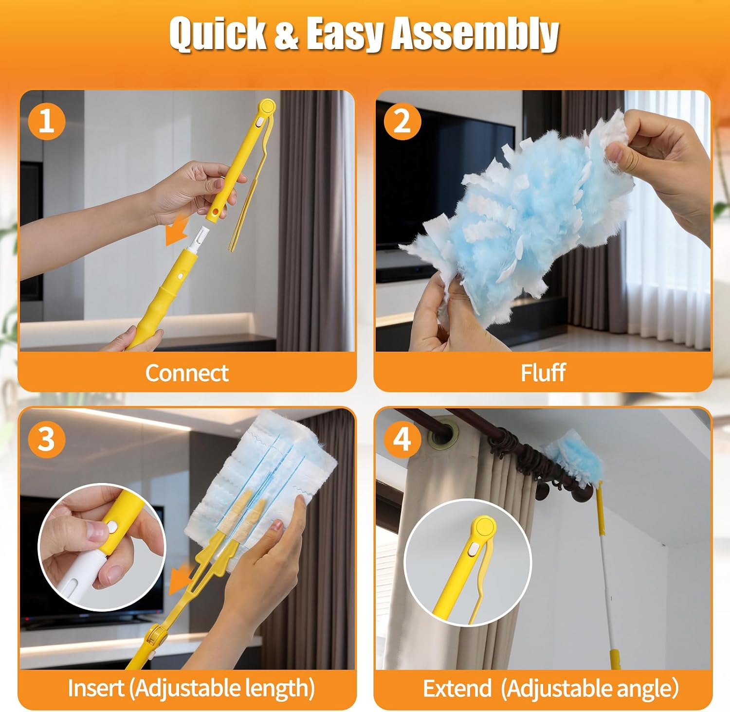 Detalle de Swilsweep 80 Count Duster Refills Compatible with Swiffer Duster (Unscented)