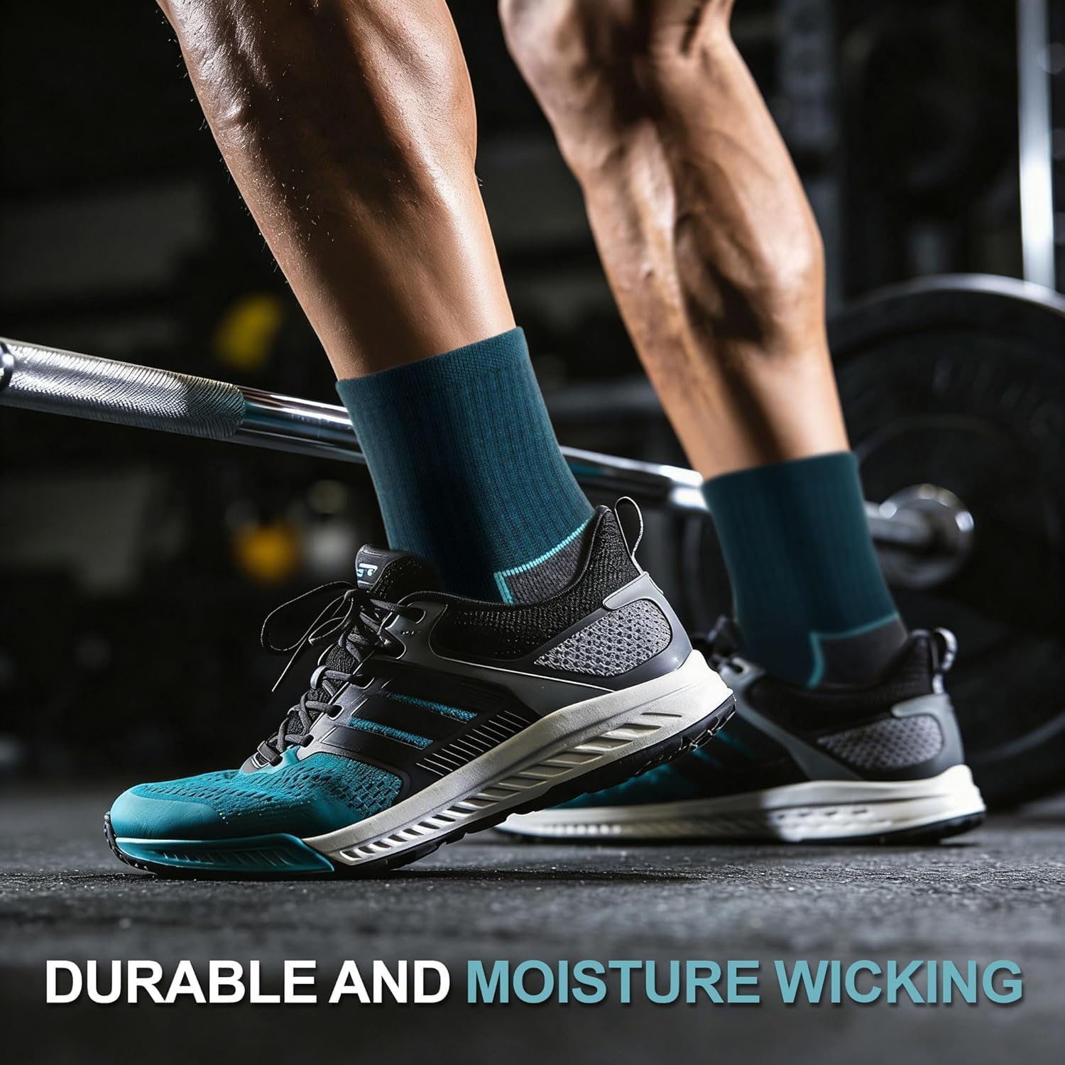 Thumbnail 1 de ILovDaisy Men’s Running Trainer Socks (Ankle, Cushioned & Anti-Blister) – 6 Pairs, UK 6-8 & 9-12