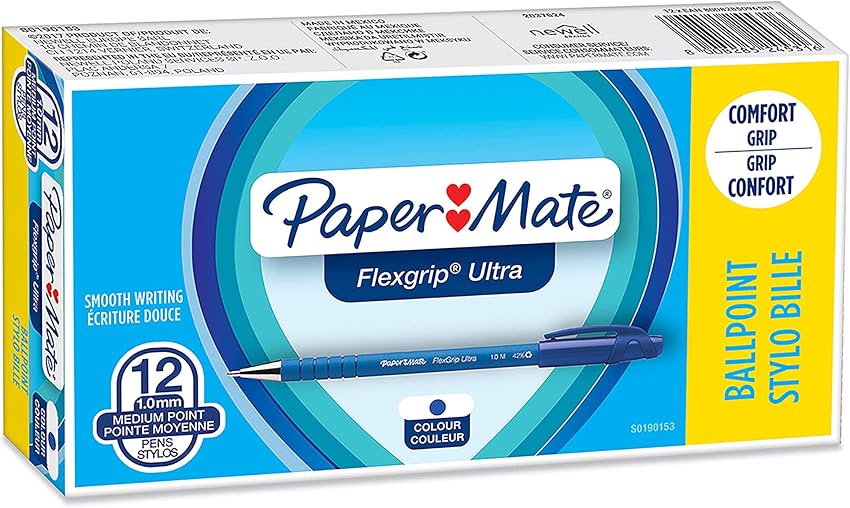 Thumbnail 6 de Paper Mate Flexgrip Ultra Bolígrafo Azul, Caja de 12 🖊