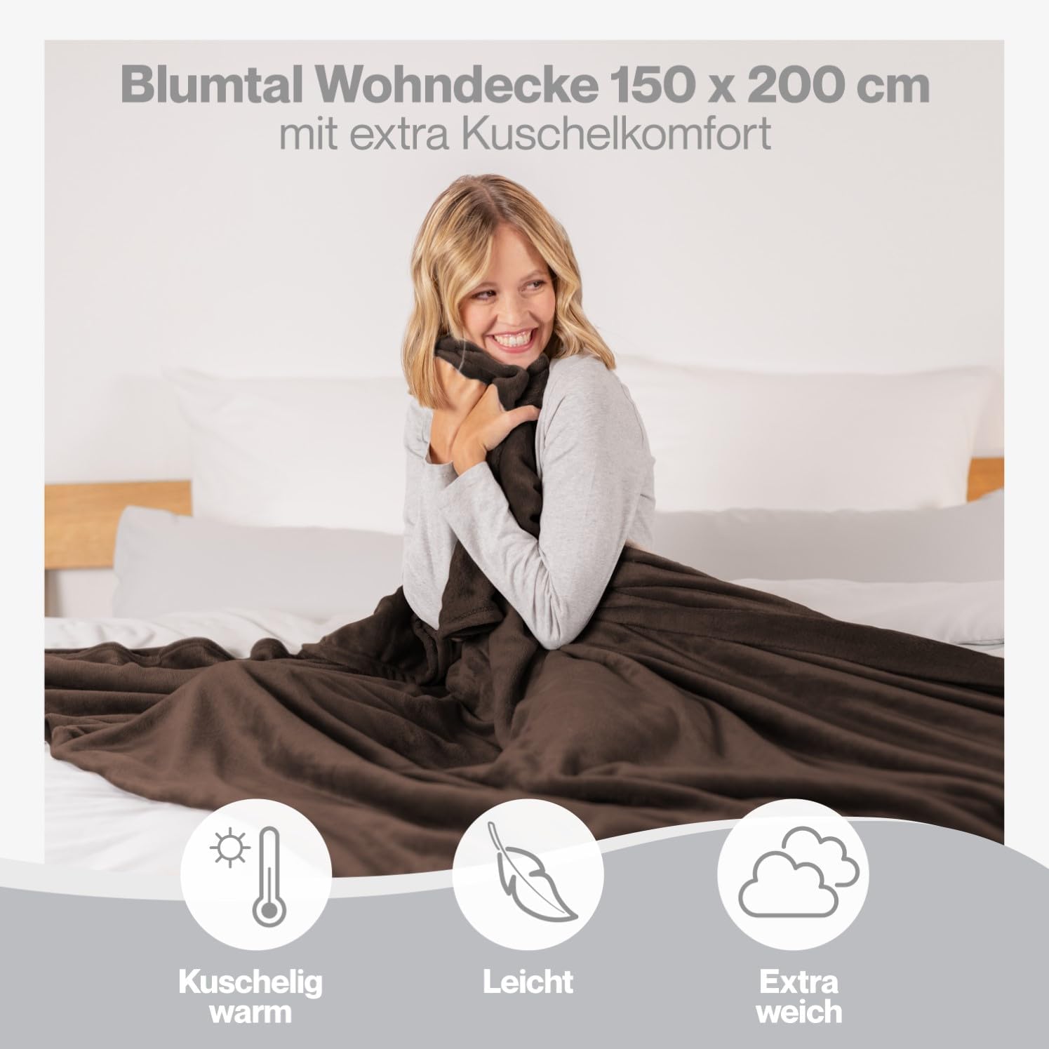 Detalle 2 de Blumtal Kuscheldecke flauschig 150x200