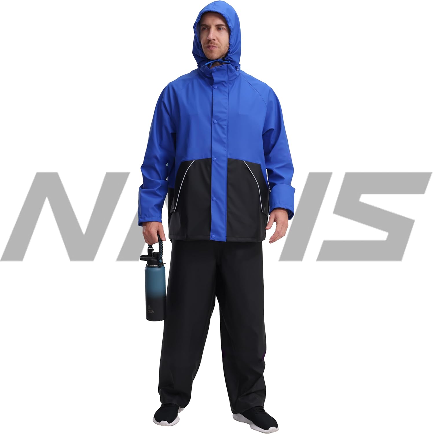 Thumbnail 5 de Navis Marine Men’s PRO Rain Suit Set (WS-005) – Heavy-duty waterproof jacket & bib trousers with reflective strips
