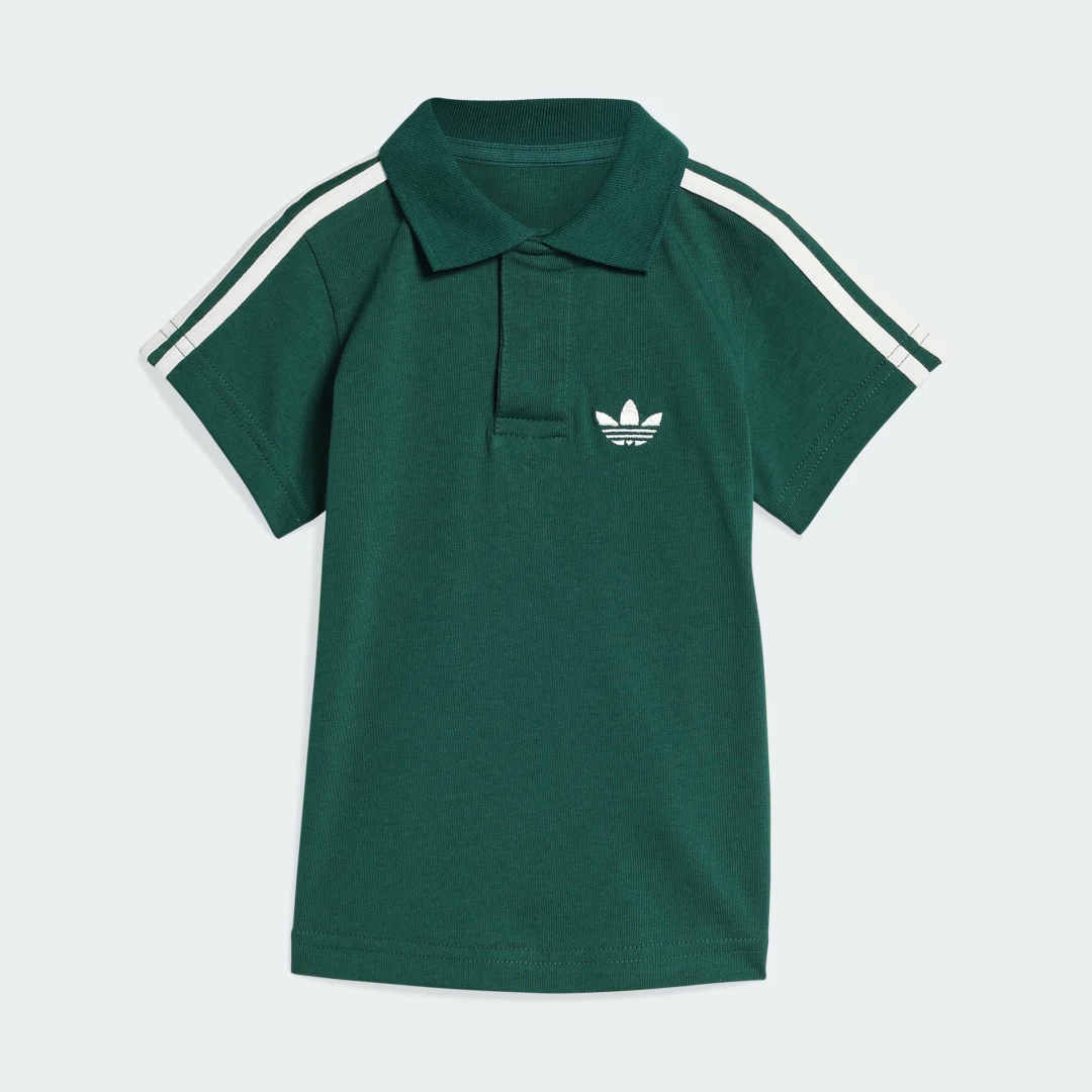 Detalle 2 de CONJUNTO Adidas de Pantalón Corto y Polo en Verde