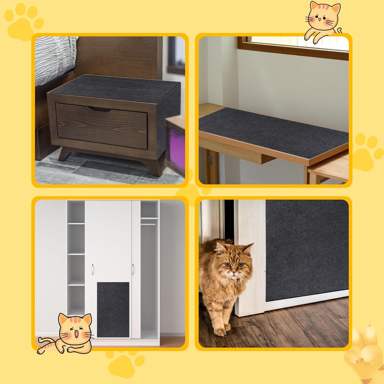 Thumbnail 4 de Yokuni Kratzmatte Katze (200 x 40 cm) selbstklebend – Kratzwand für Katzen zum Zuschneiden