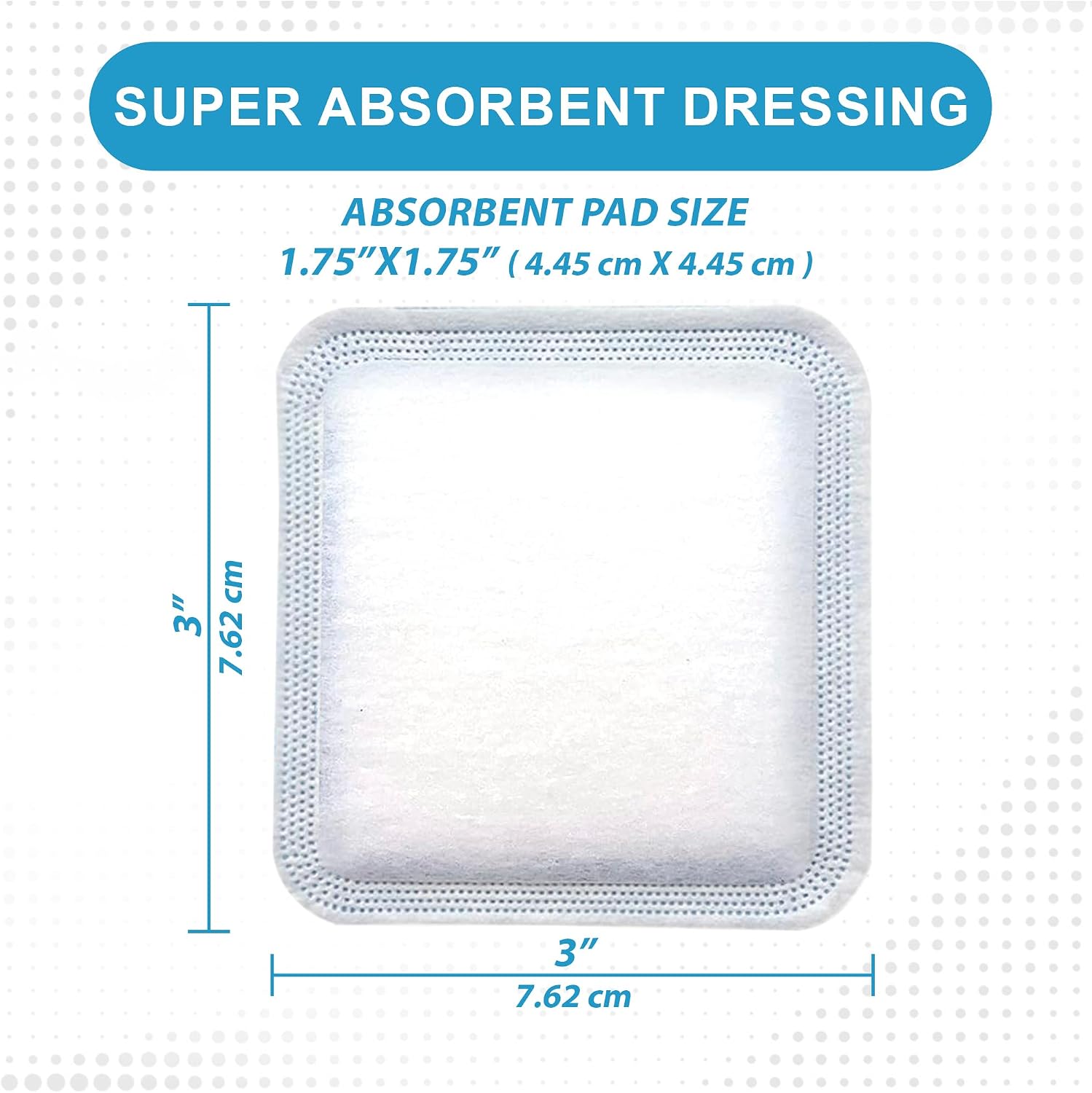 Detalle 2 de MedVance Super Absorbent Wound Dressing, 3" x 3" Sterile Non-Adhesive Pads