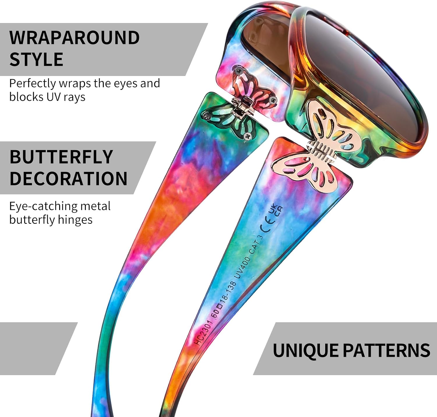 Thumbnail 3 de LVIOE Polarised Sunglasses Womens Oversized Butterfly Frames